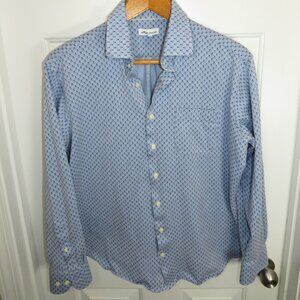 Peter Millar Men's Button Up Mesh Cotton Skull & Crossbones AOP Shirt Size XL